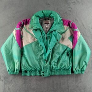 Vintage 90s Spyder Ski Jacket Large Teal Purple Entrant Japan Thinsulate RARE